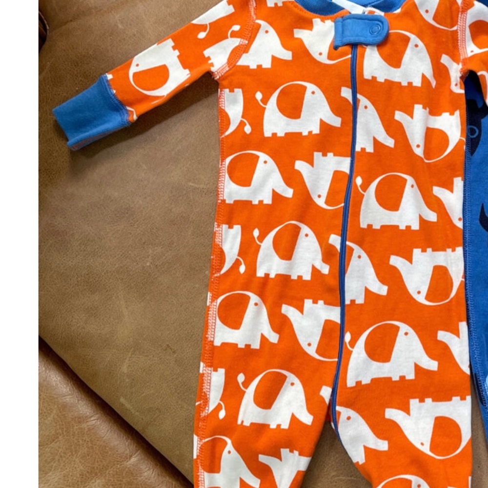 Elephant Hanna Andersson one pc pajamas sz 0/6 mths